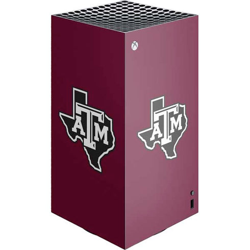 Texas A&M University Black Logo XBox Series X Digital Edition Console Skin